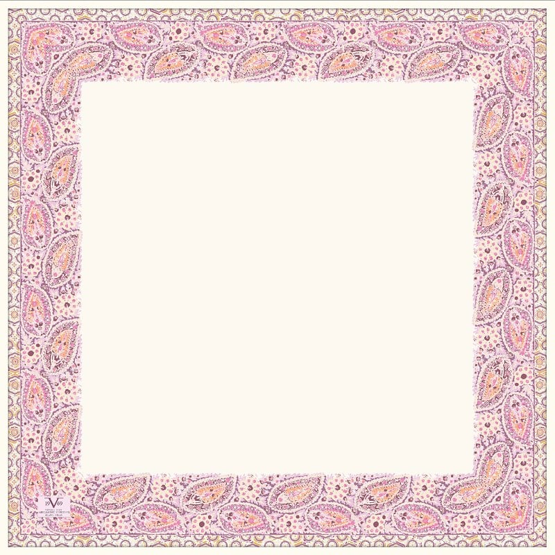 EŞARPDesenli İtalyan Şifon Eşarp Askısı ile Birlikte 90x90 cm