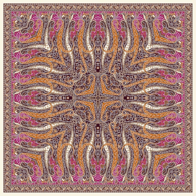 EŞARPDesenli İtalyan Şifon Eşarp Askısı ile Birlikte 110x110 cm