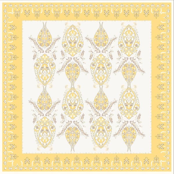 EŞARPDesenli İtalyan Şifon Eşarp Askısı ile Birlikte 110x110 cm