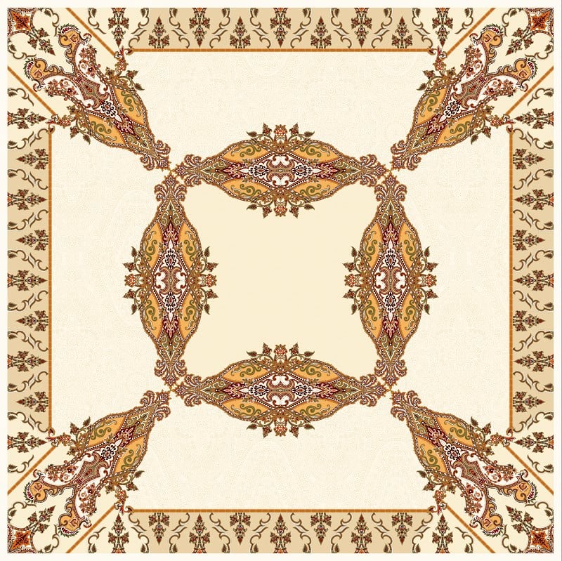 EŞARPDesenli İtalyan Şifon Eşarp Askısı ile Birlikte 110x110 cm