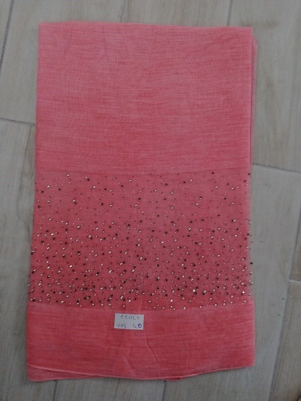 ŞALTaşlı İthal İpek Cotton Seri Şal  Askısı ile Birlikte 90X200 cm