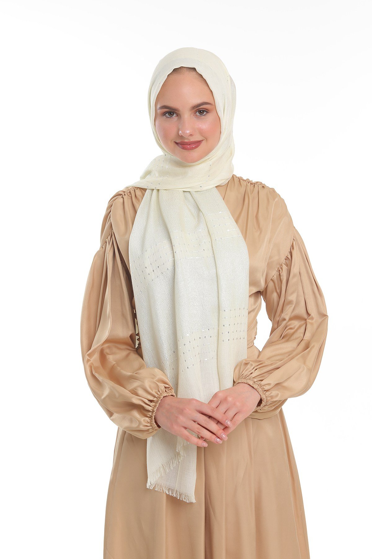 ŞALSimli Dokuma İthal Cotton Seri Şal Askısı ile Birlikte 90X200 cm
