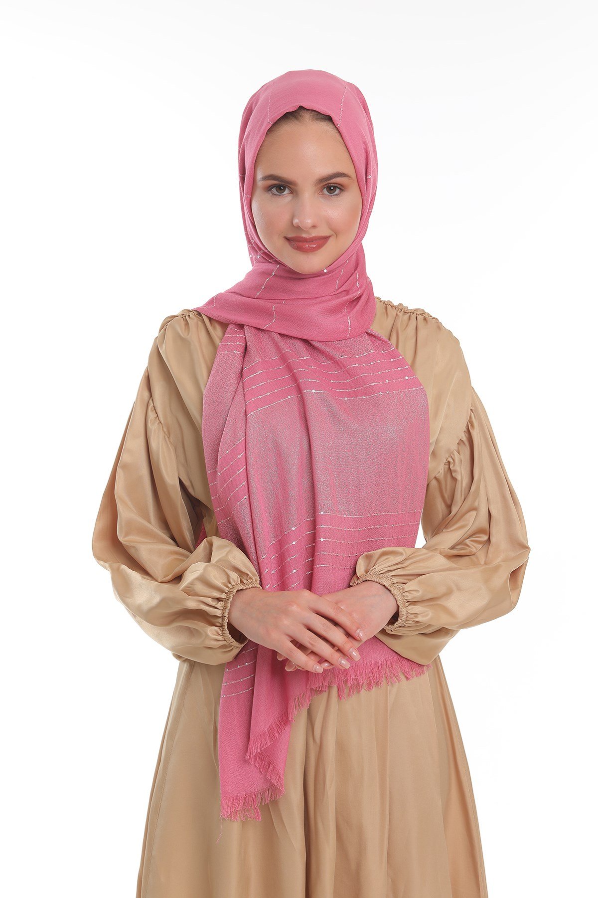 ŞALSimli Dokuma İthal Cotton Seri Şal Askısı ile Birlikte 90X200 cm