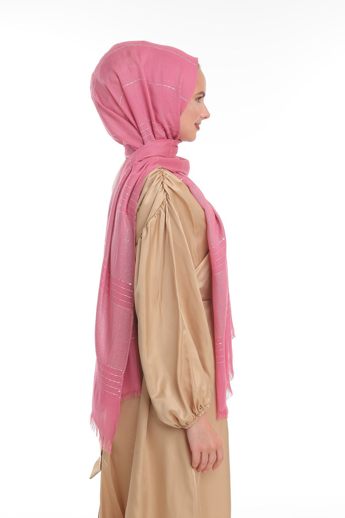 ŞALSimli Dokuma İthal Cotton Seri Şal Askısı ile Birlikte 90X200 cm