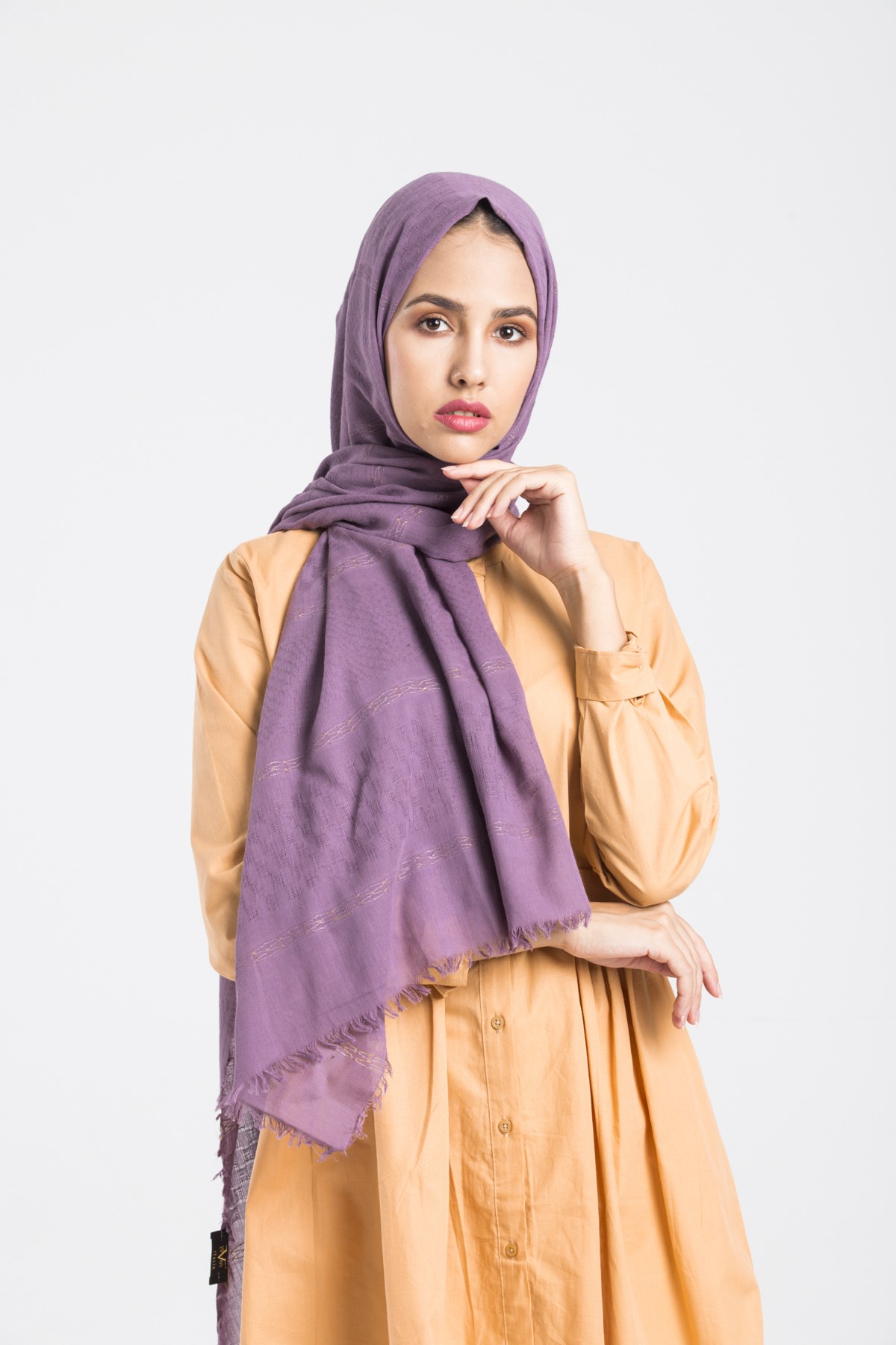 COTTON ŞALDüz Desen Cotton Seri Şal Askısı ile Birlikte 75x200 cm