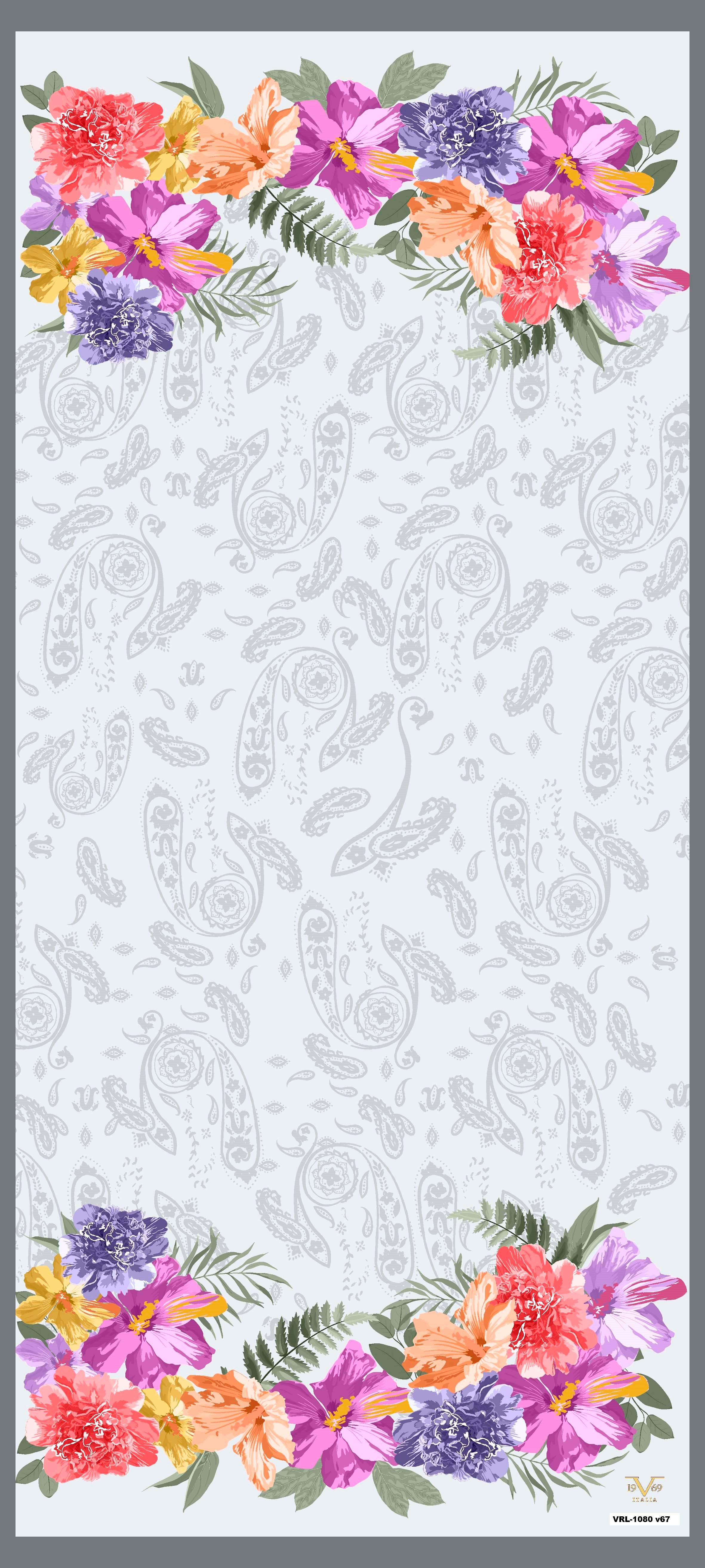 PAVIA ŞALÇiçekli Desen Pavia Seri Şal Askısı ile Birlikte 90X200 cm