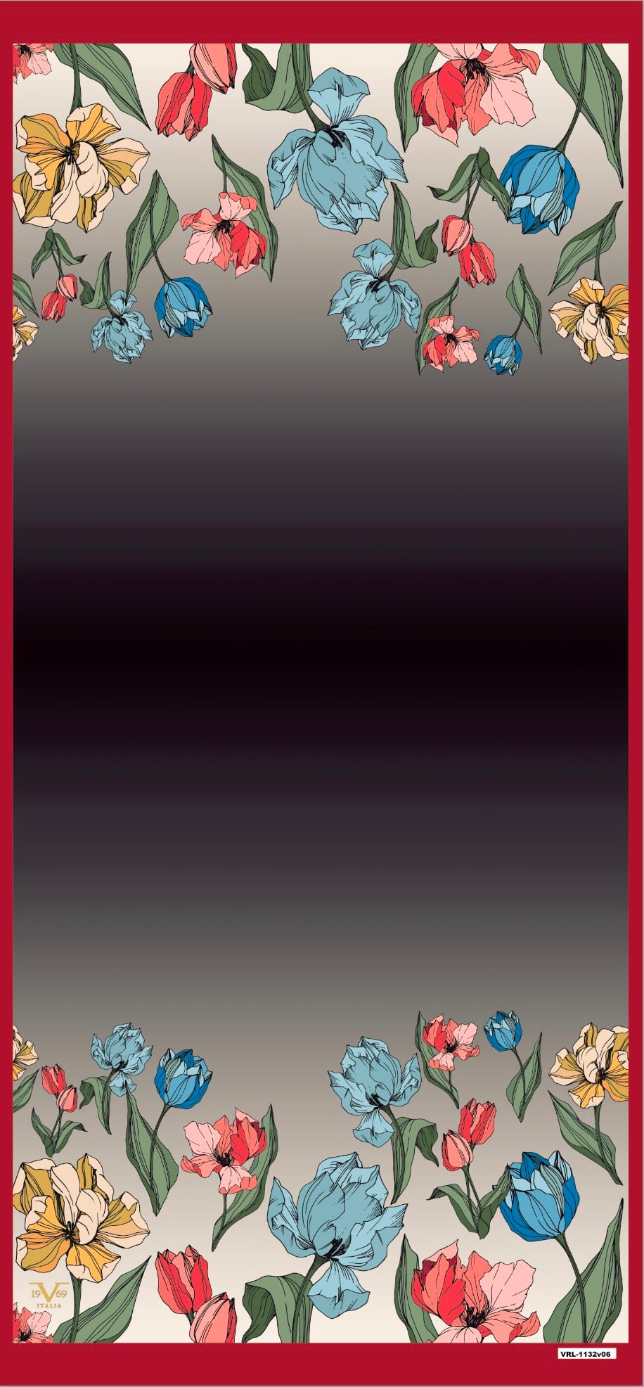 ŞALÇiçekli Desen Pavia Seri Şal Askısı ile Birlikte 90X200 cm