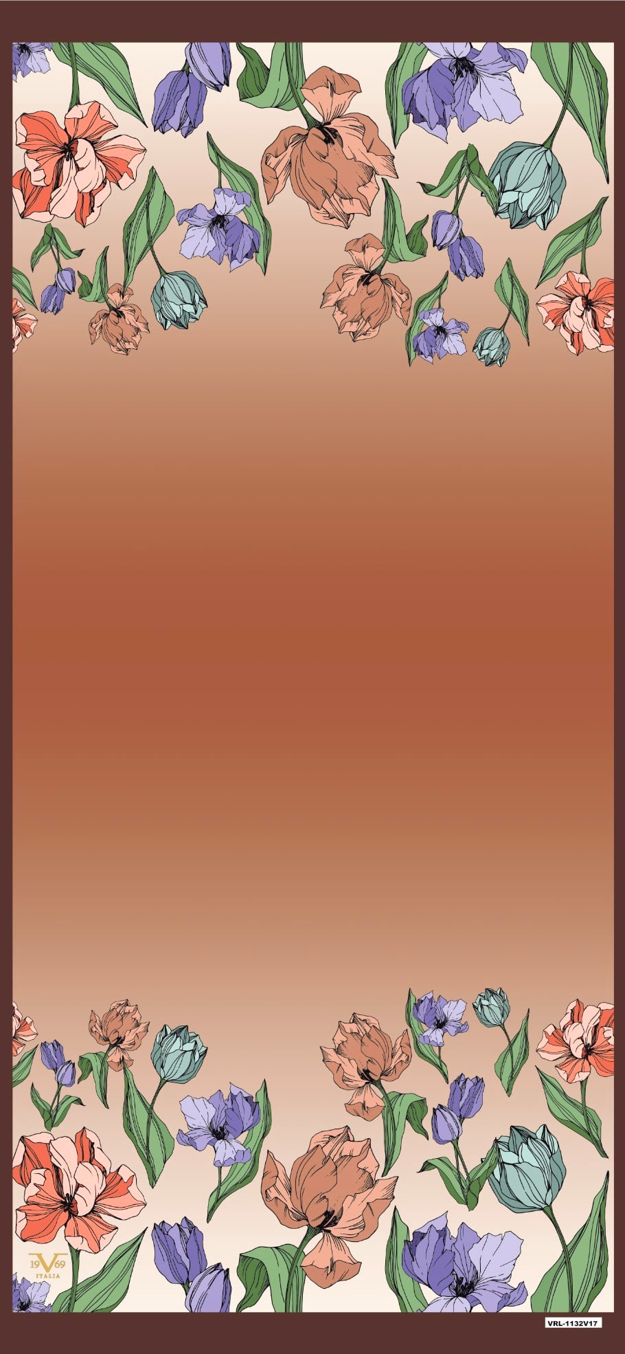 ŞALÇiçekli Desen Pavia Seri Şal Askısı ile Birlikte 90X200 cm