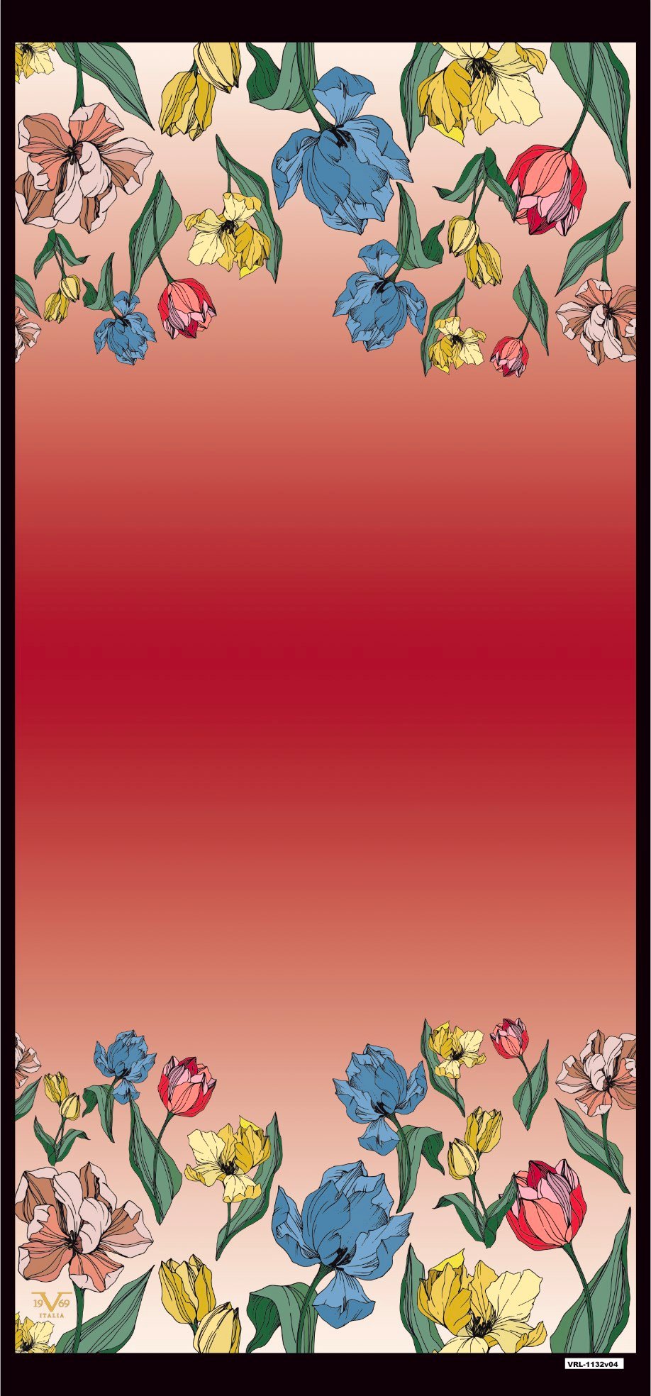 ŞALÇiçekli Desen Pavia Seri Şal Askısı ile Birlikte 90X200 cm