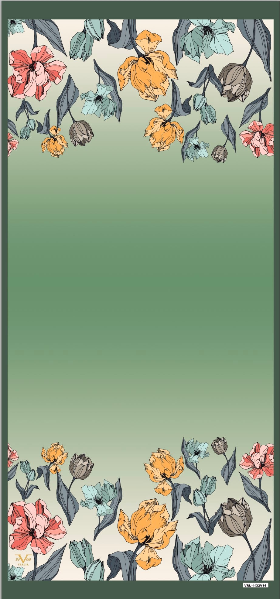ŞALÇiçekli Desen Pavia Seri Şal Askısı ile Birlikte 90X200 cm