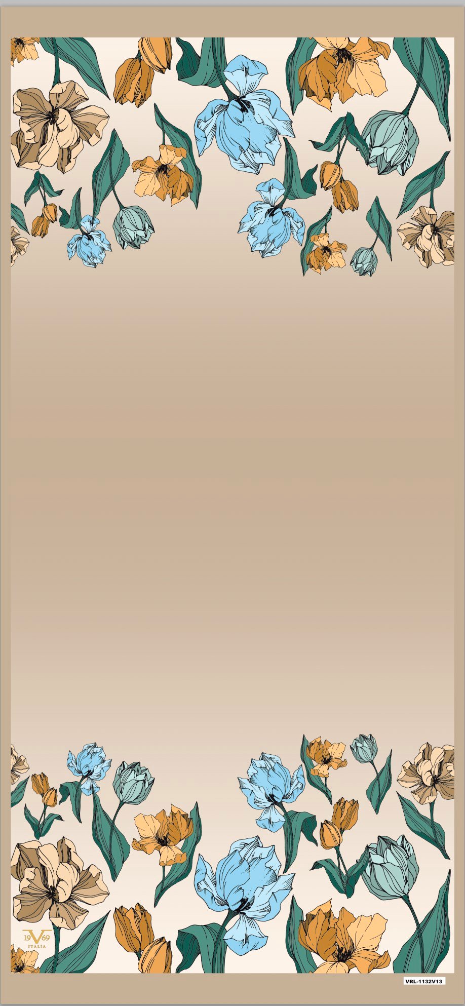 ŞALÇiçekli Desen Pavia Seri Şal Askısı ile Birlikte 90X200 cm