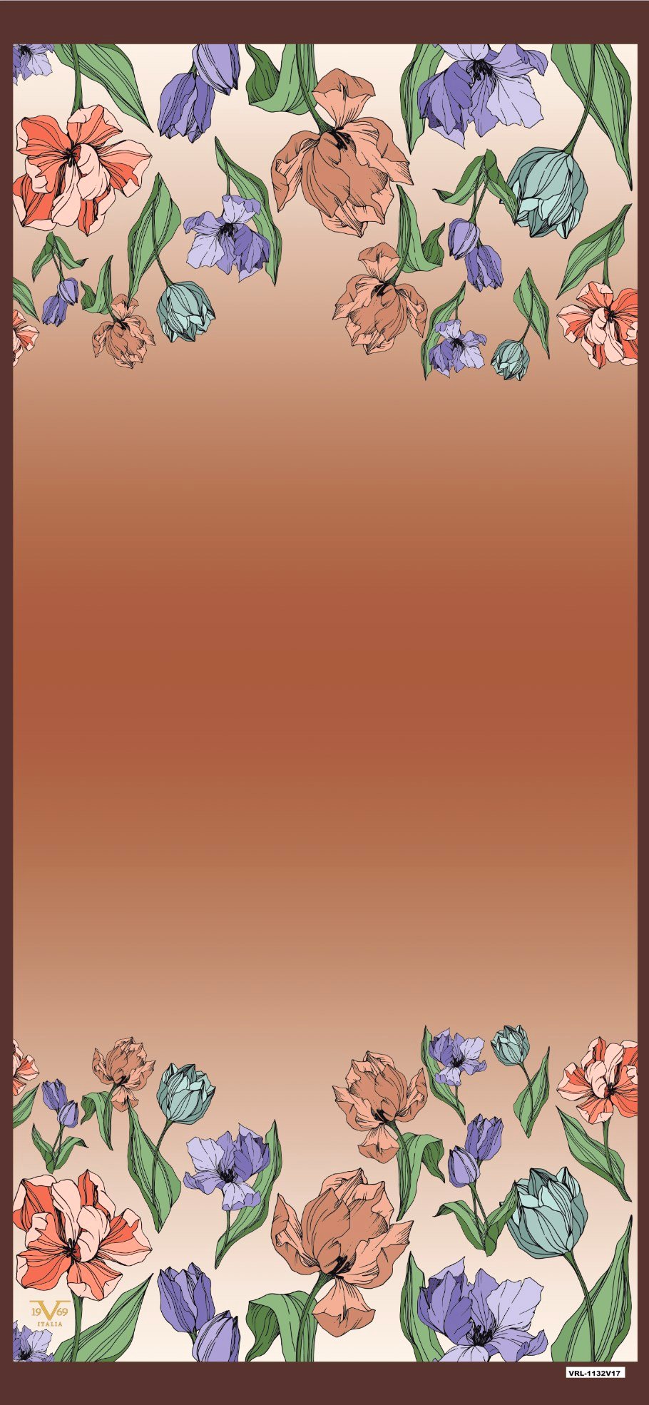 ŞALÇiçekli Desen Pavia Seri Şal Askısı ile Birlikte 90X200 cm