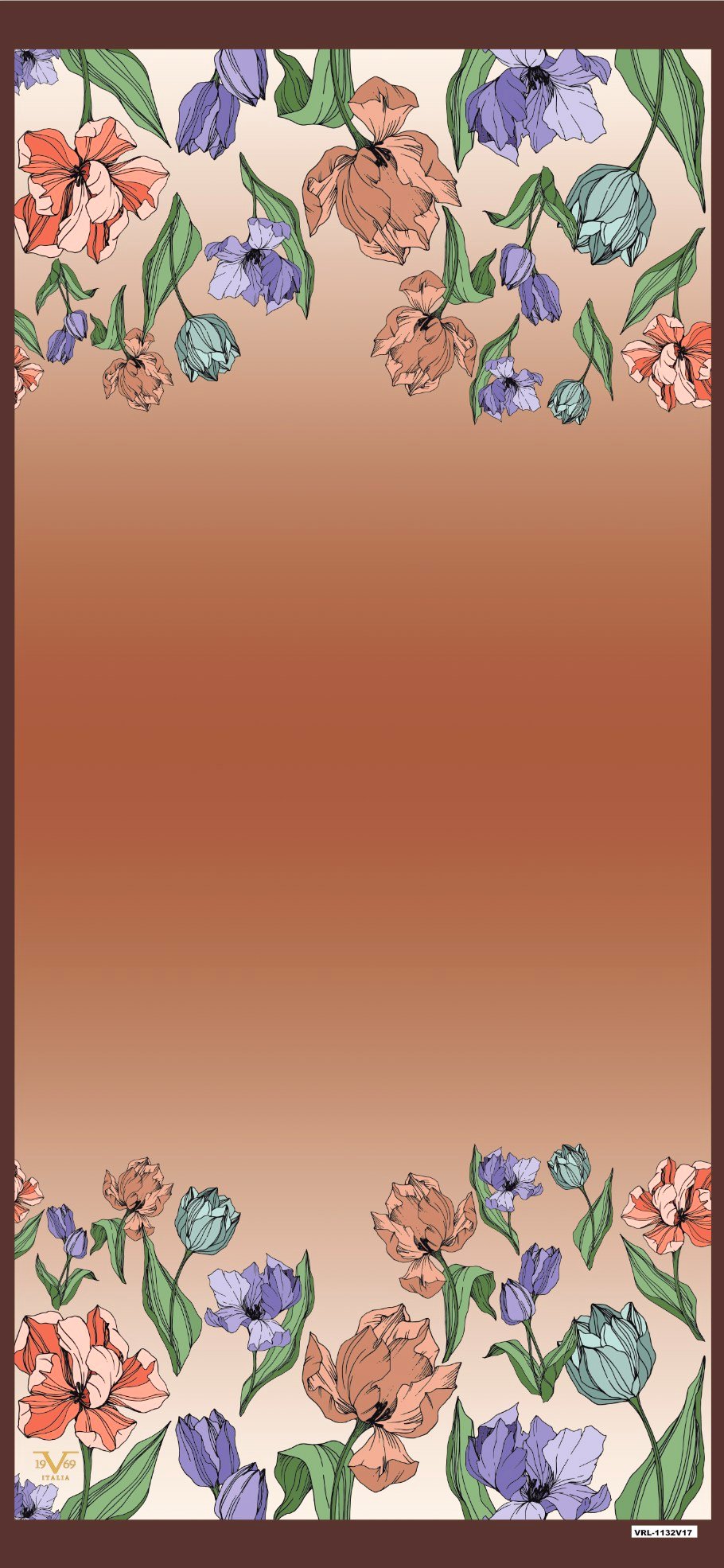 ŞALÇiçekli Desen Pavia Seri Şal Askısı ile Birlikte 90X200 cm