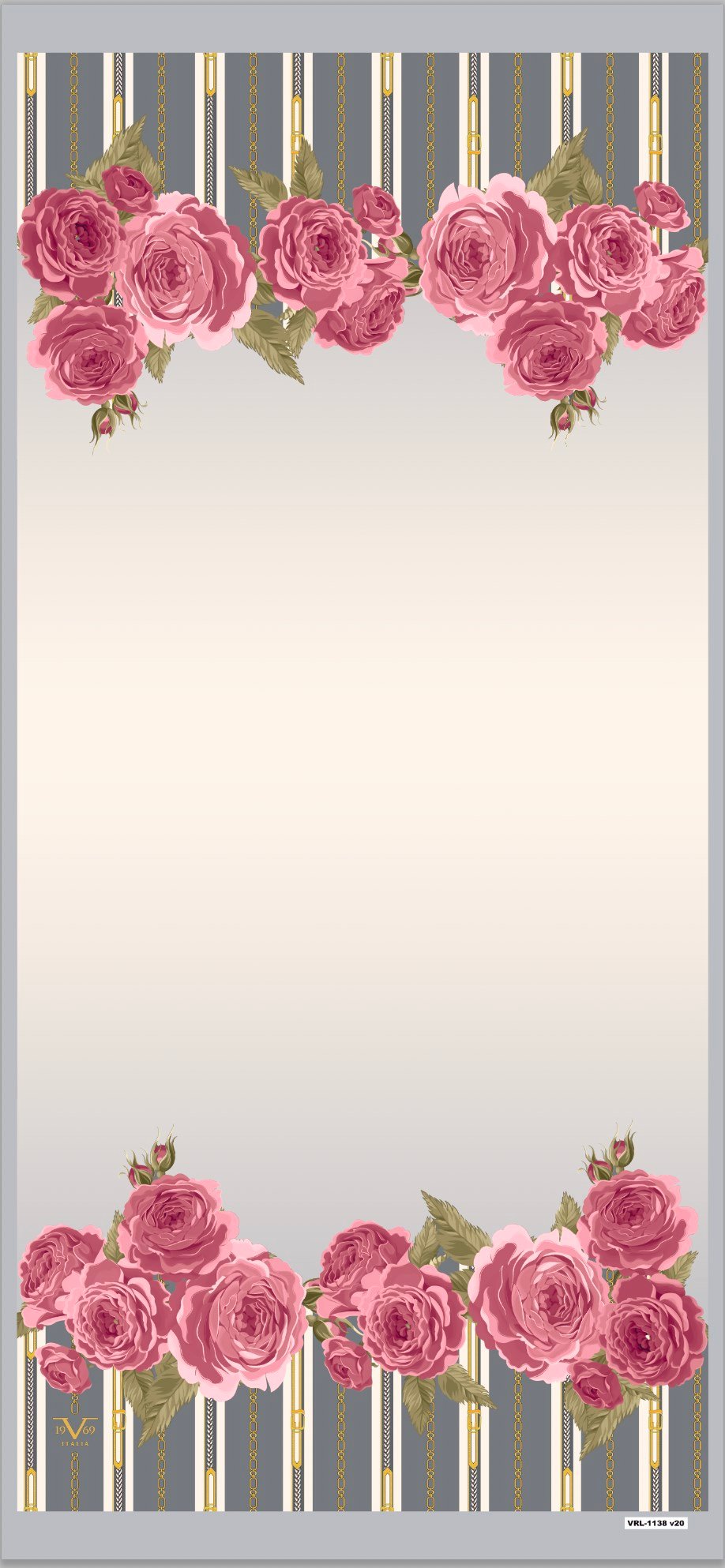 PAVIA ŞALÇiçekli Desen PAVİA Seri Şal Askısı ile Birlikte 90X200 cm