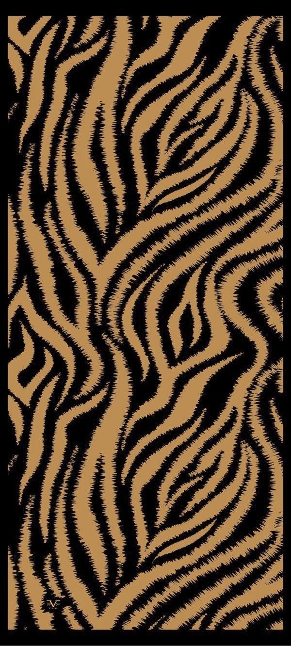 ŞALZebra Desen Pavia Seri Şal Askısı ile Birlikte 90X200 cm