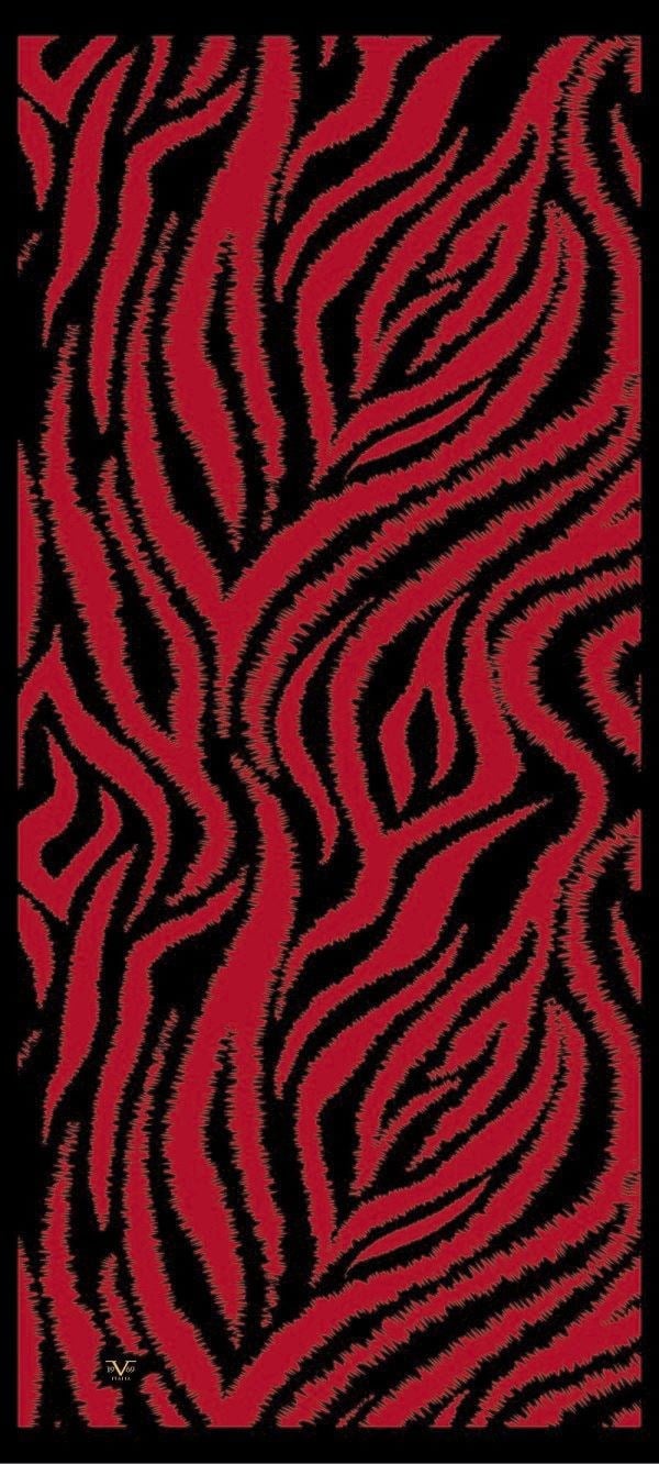 ŞALZebra Desen Pavia Seri Şal Askısı ile Birlikte 90X200 cm
