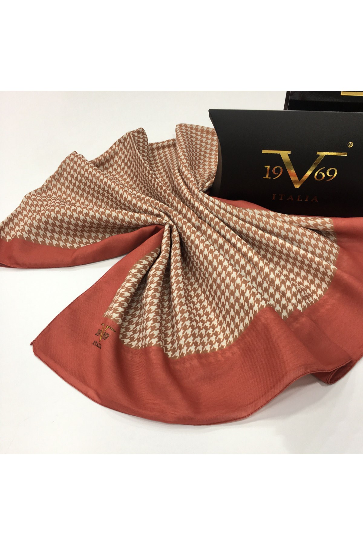 PAVIA ŞALKazayağı Desen Pavia Seri Şal Askısı ile Birlikte 90X200 cm