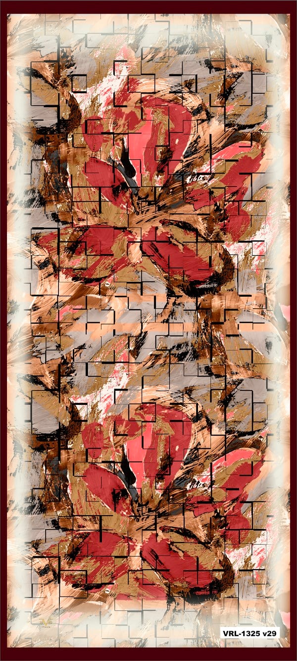 ŞALÇiçekli Desen Pavia Seri Şal Askısı ile Birlikte 90X200 cm