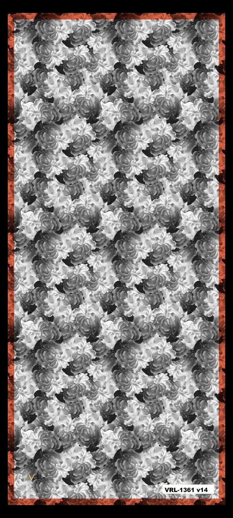 ŞALÇiçekli Desen Pavia Seri Şal Askısı ile Birlikte 90X200 cm