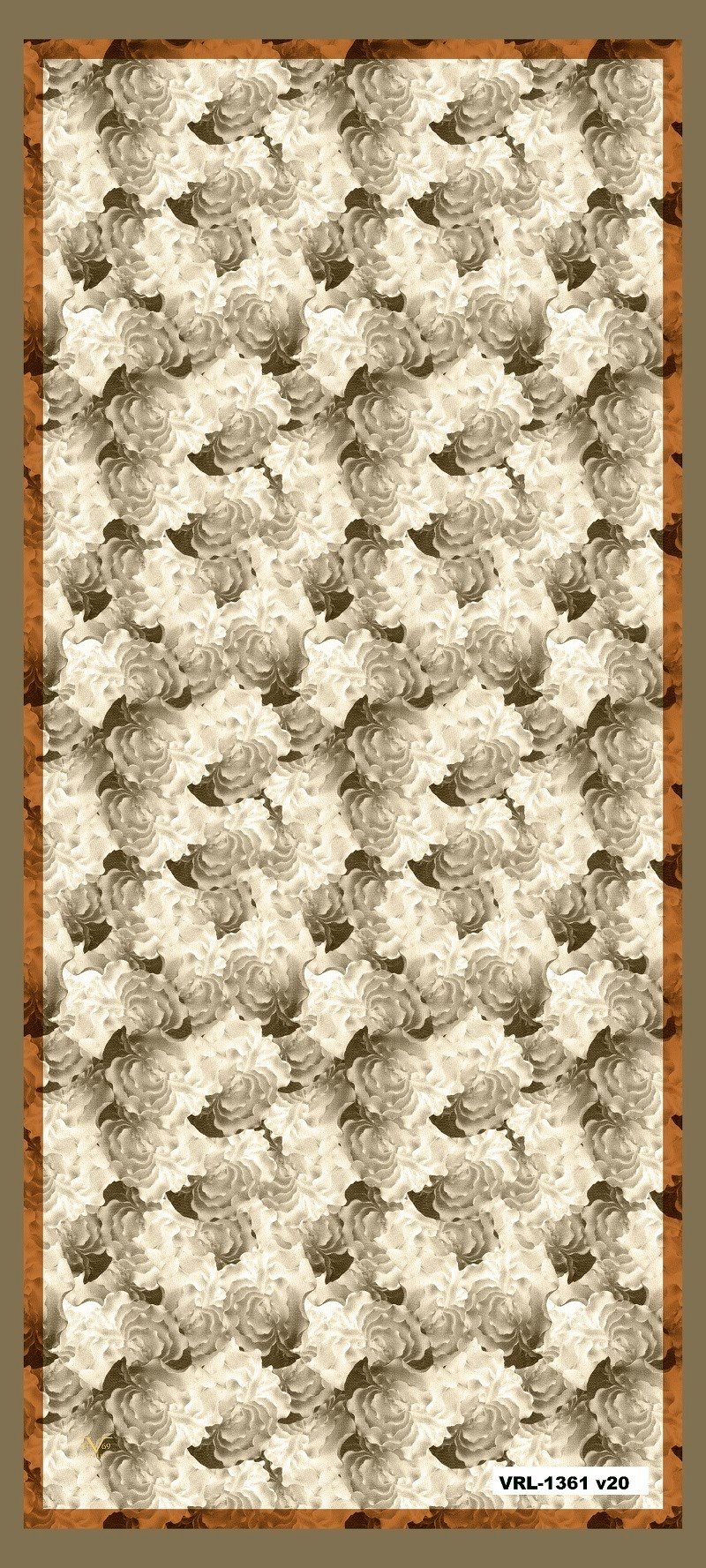 ShawlÇiçekli Desen Pavia Seri Şal Askısı ile Birlikte 90X200 cm