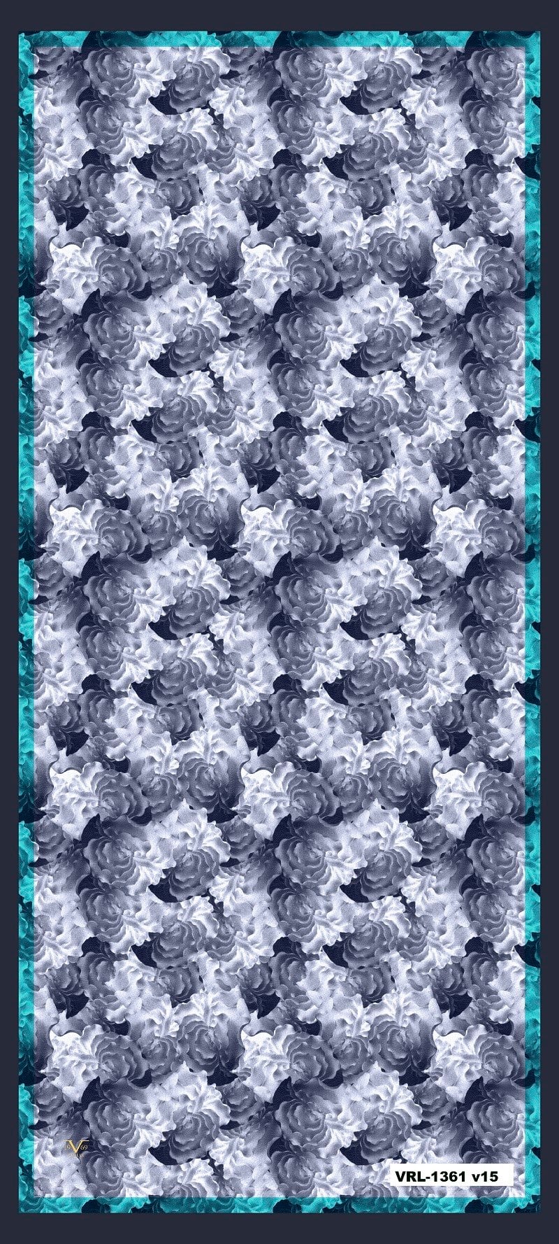 ShawlÇiçekli Desen Pavia Seri Şal Askısı ile Birlikte 90X200 cm