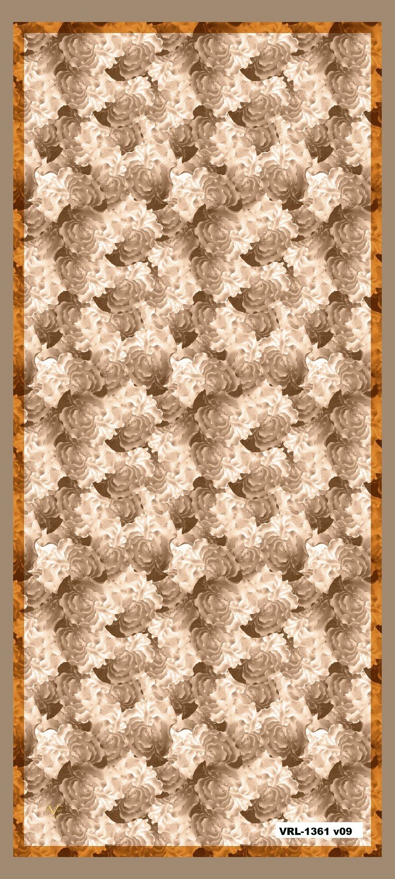 ShawlÇiçekli Desen Pavia Seri Şal Askısı ile Birlikte 90X200 cm