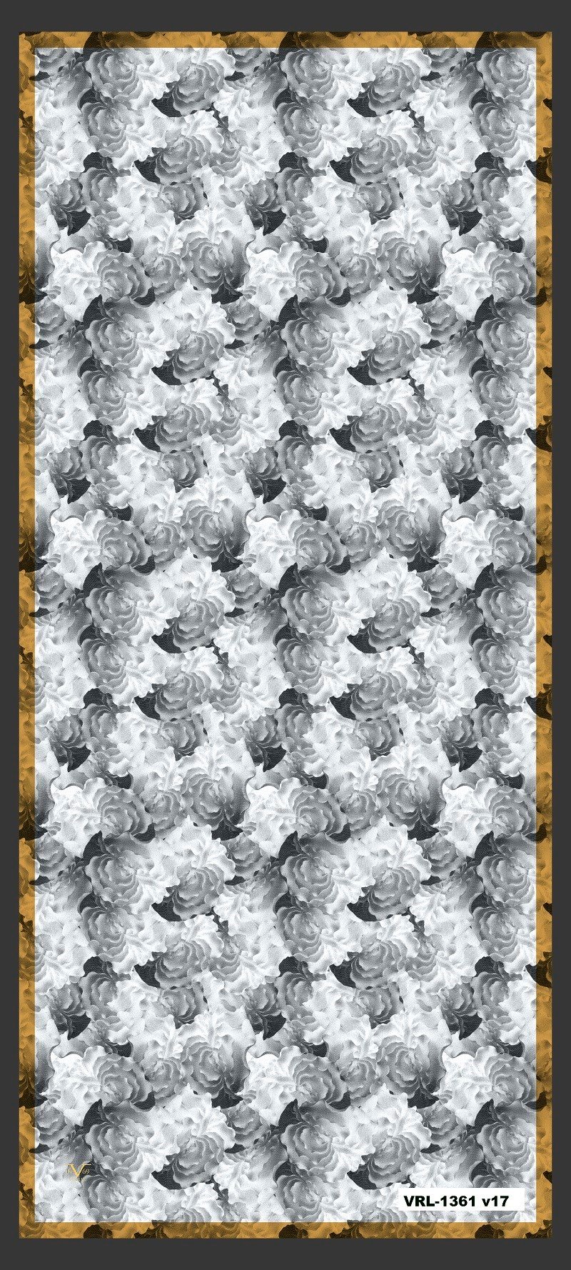 ShawlÇiçekli Desen Pavia Seri Şal Askısı ile Birlikte 90X200 cm