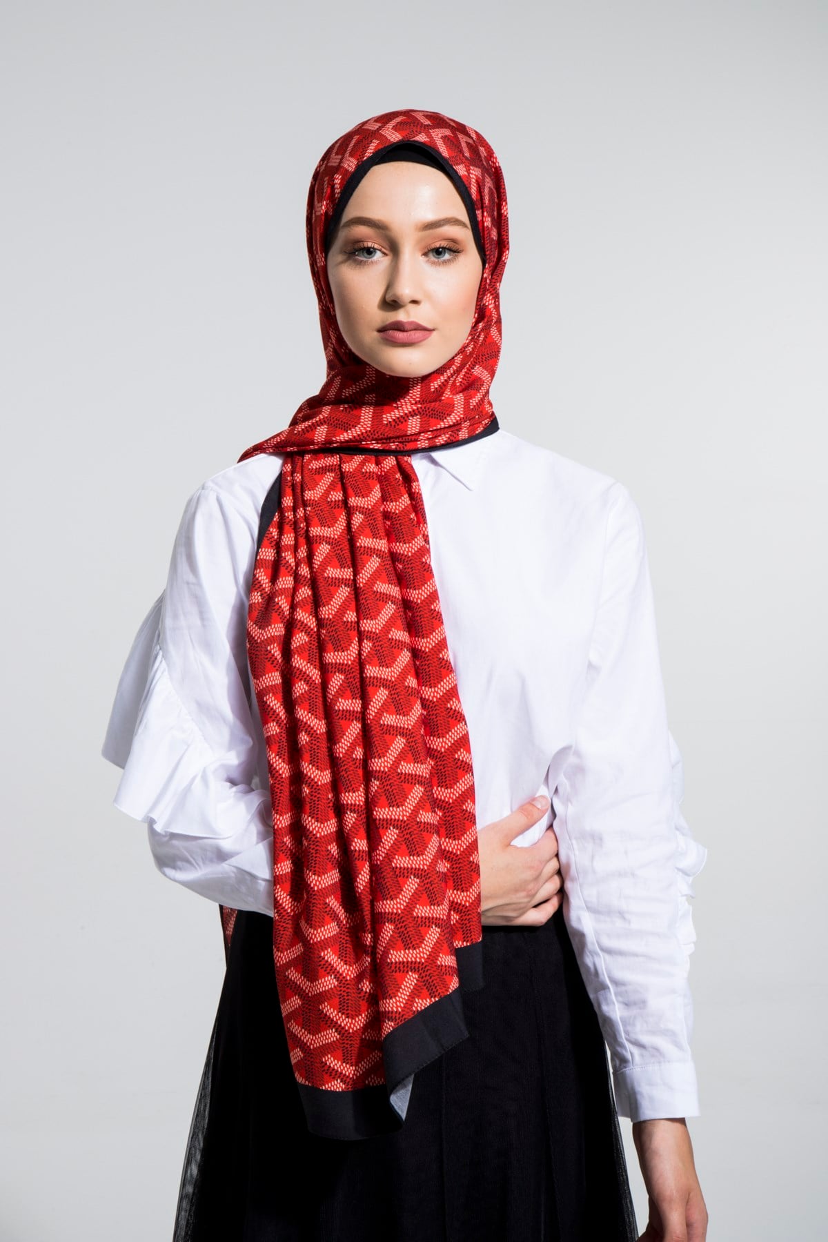 ŞALÇizgili Desen Livorno Seri Şal Askısı ile Birlikte 75x200 cm