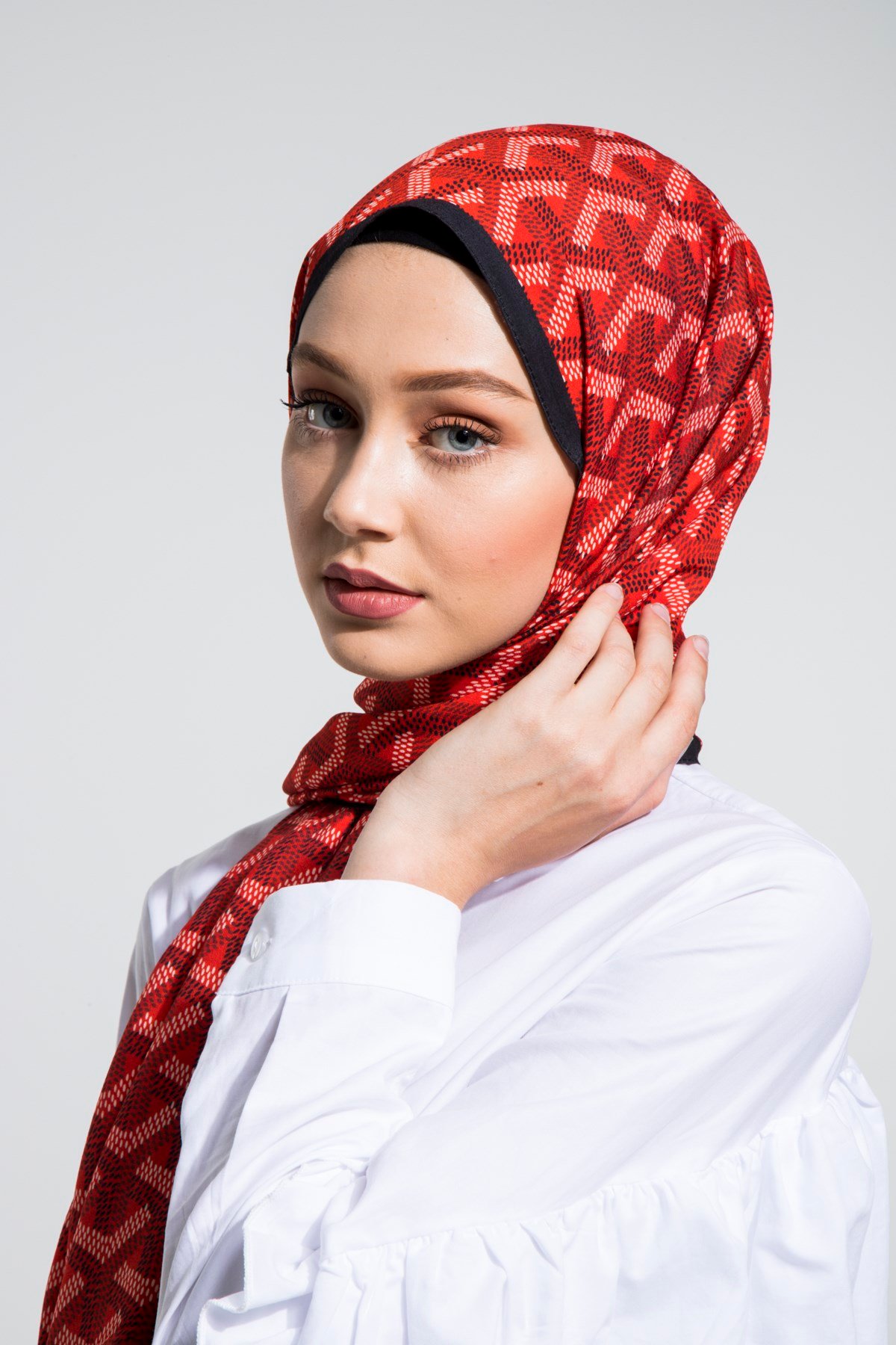 ShawlÇizgili Desen Livorno Seri Şal Askısı ile Birlikte 75x200 cm