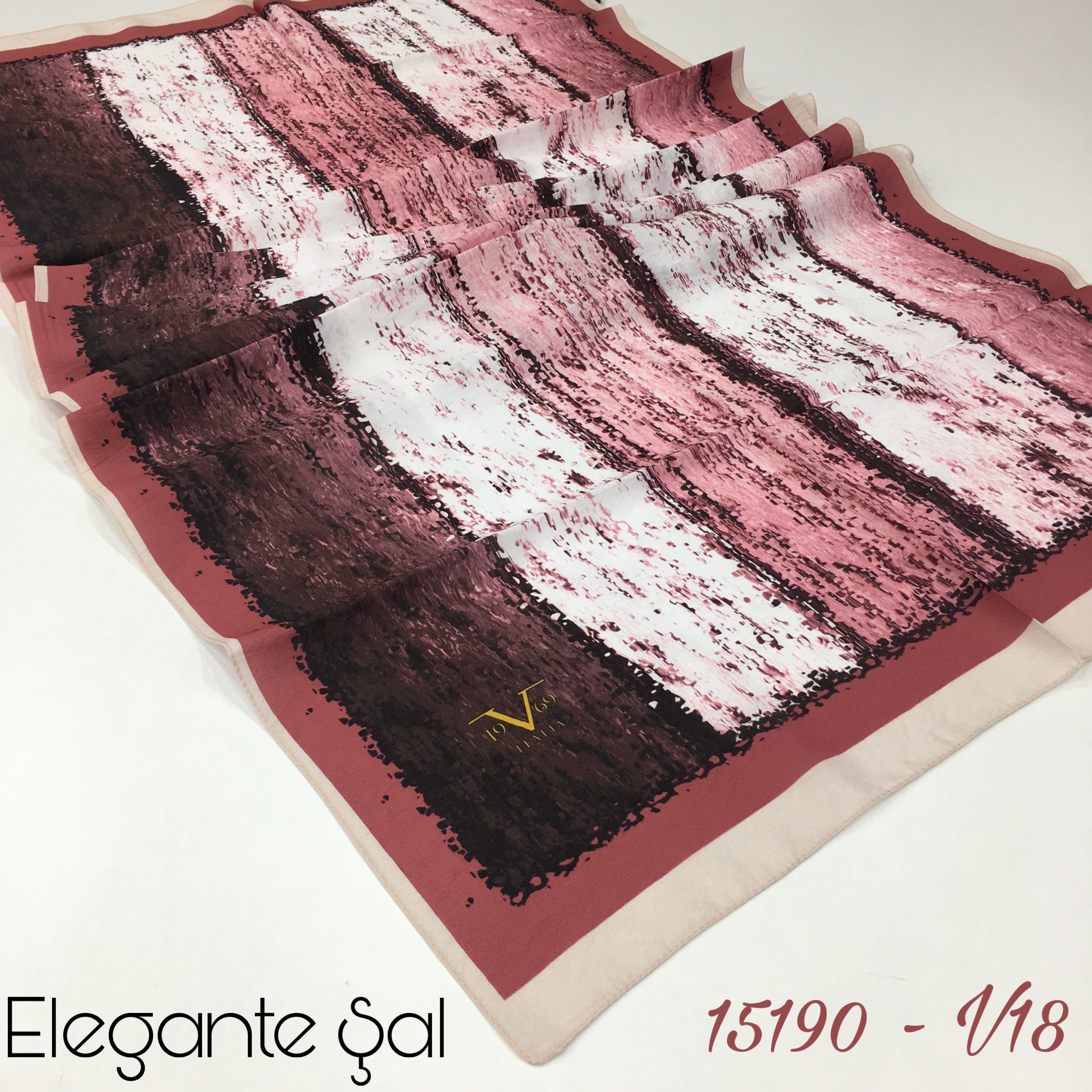 Çizgili Desen Elegante Seri Viscon Şal Askısı ile Birlikte 75x200 cm