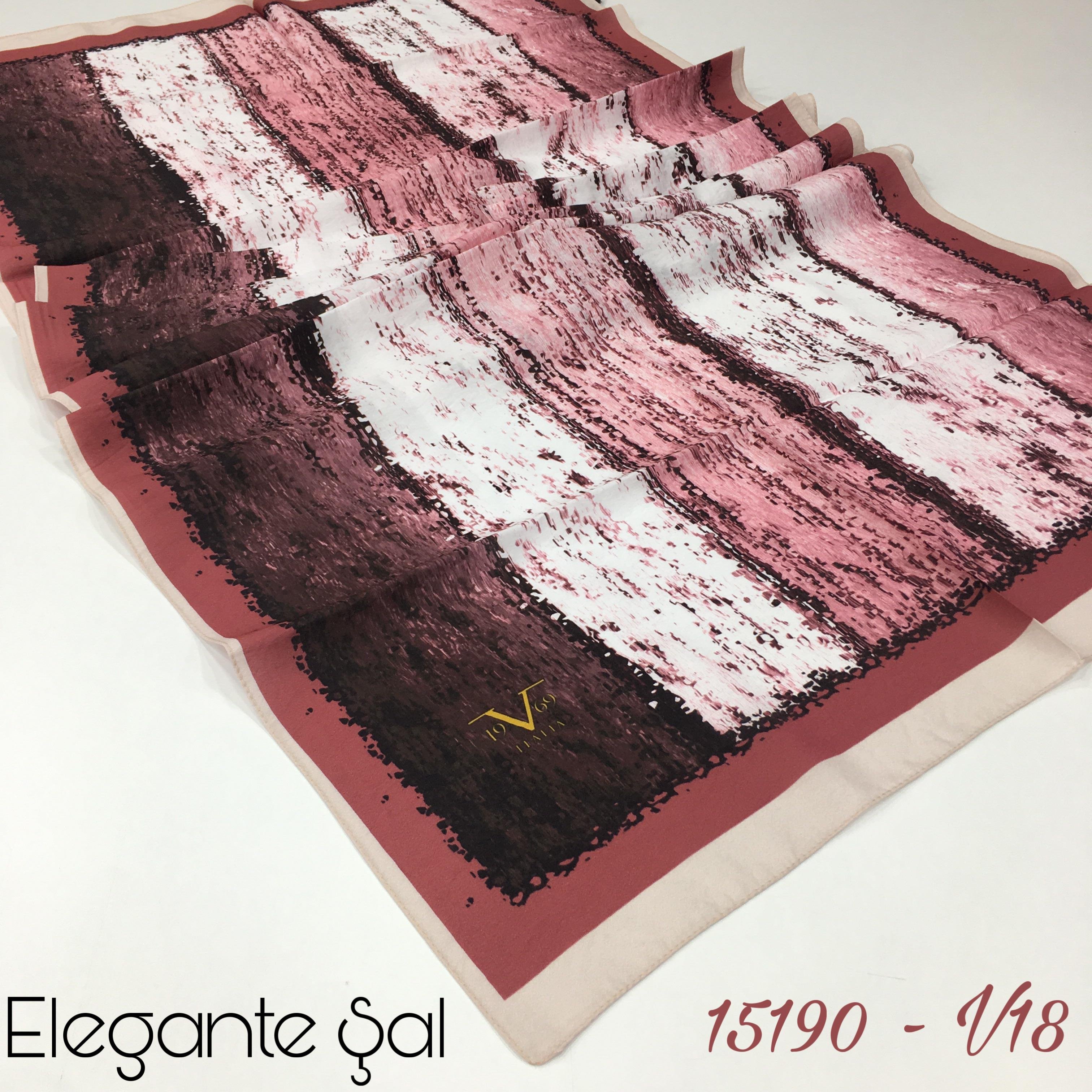 Çizgili Desen Elegante Seri Viscon Şal Askısı ile Birlikte 75x200 cm