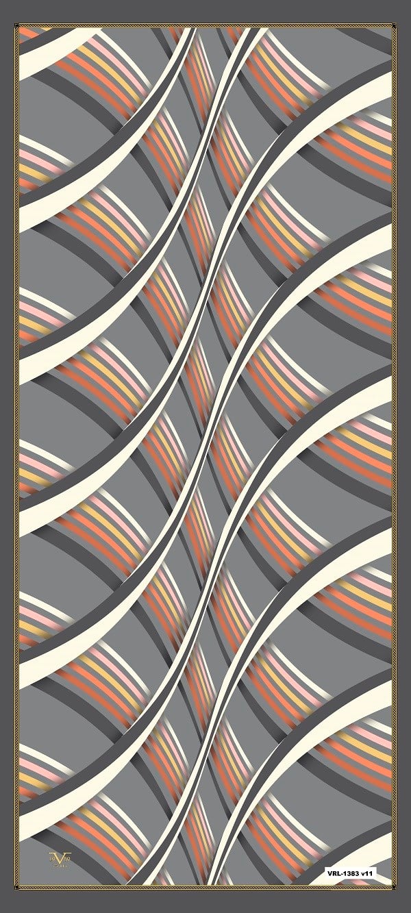 ŞALGeometrik Desen Lino Seri Şal Askısı ile Birlikte 90X200 cm