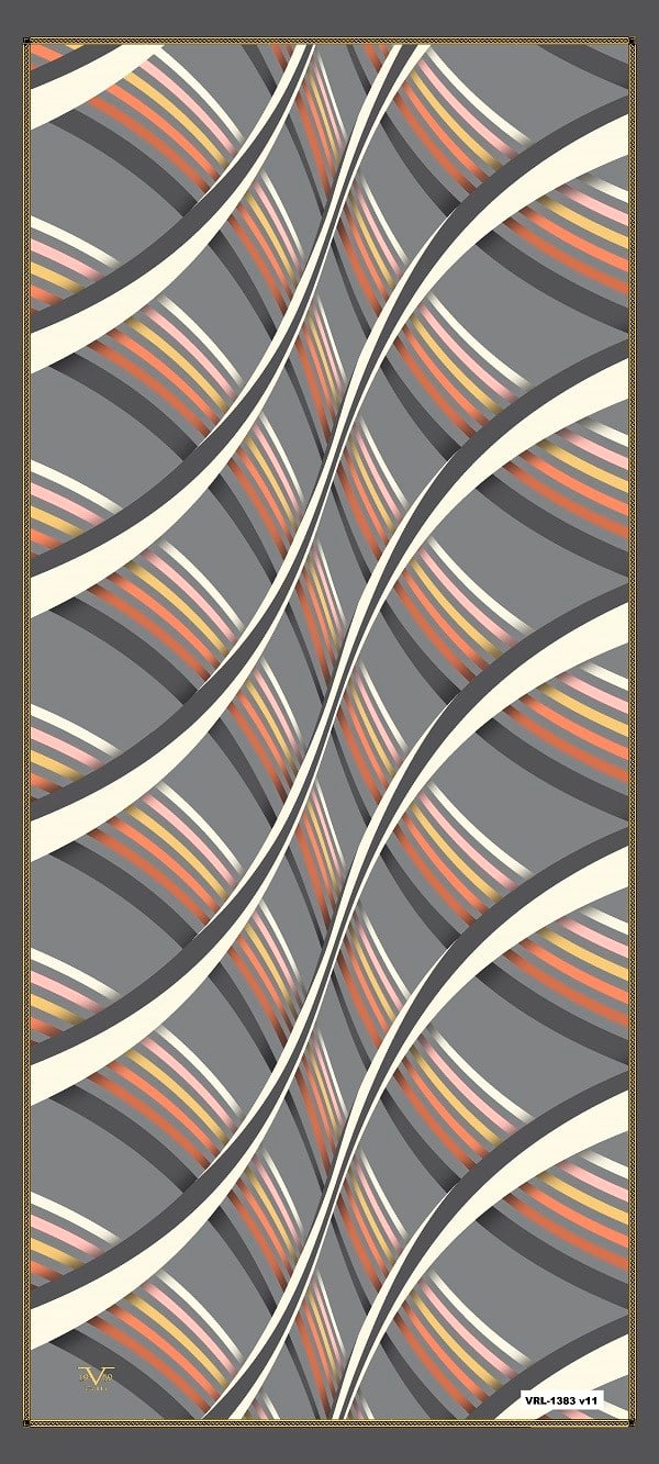 ŞALGeometrik Desen Lino Seri Şal Askısı ile Birlikte 90X200 cm