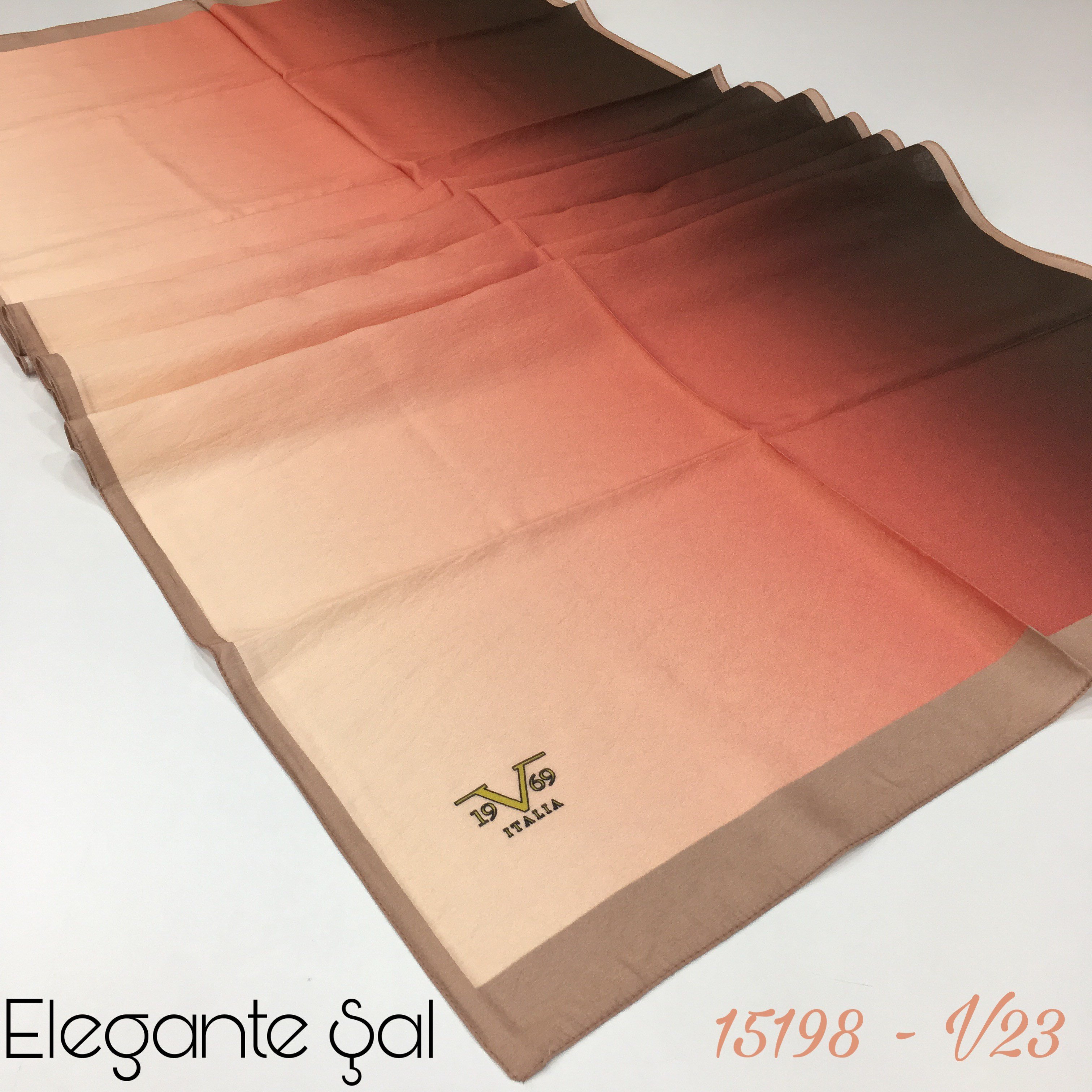 ŞALDesenli Elegante Seri Viscon Şal Askısı ile Birlikte 75x200 cm