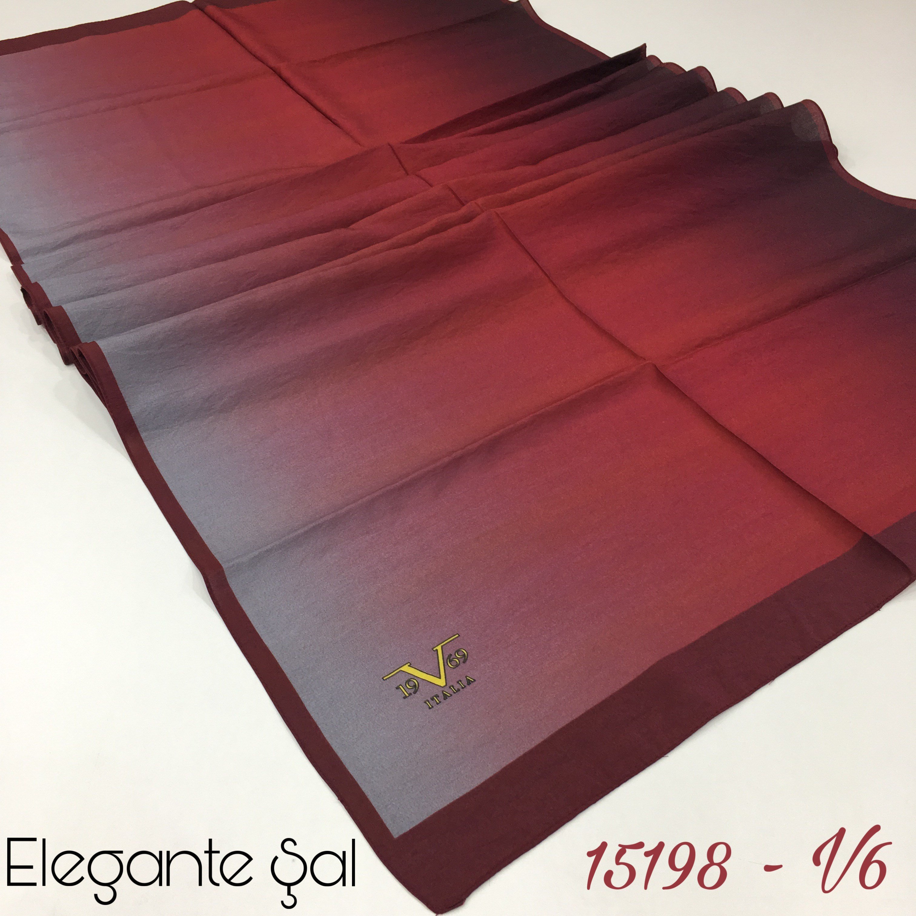ŞALDesenli Elegante Seri Viscon Şal Askısı ile Birlikte 75x200 cm