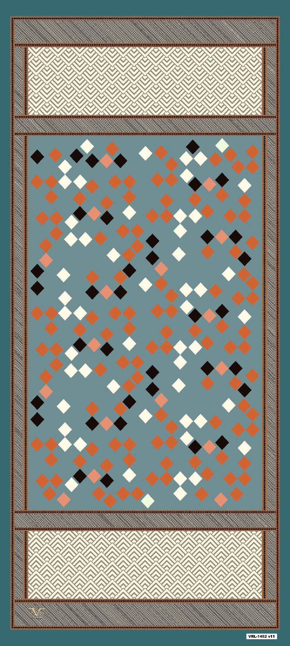 ŞALGeometrik Desen Pavia Seri Şal Askısı ile Birlikte 90X200 cm