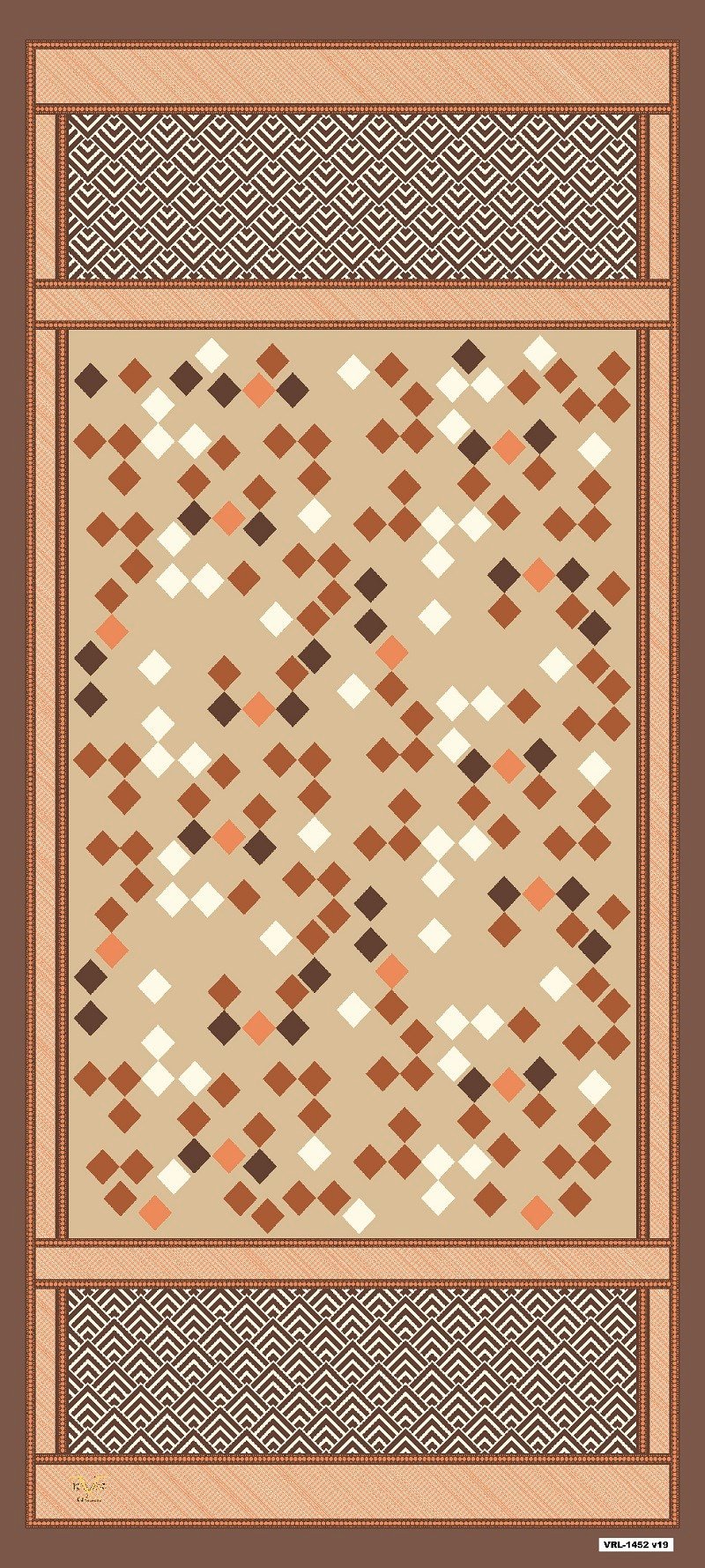 ŞALGeometrik Desen Pavia Seri Şal Askısı ile Birlikte 90X200 cm