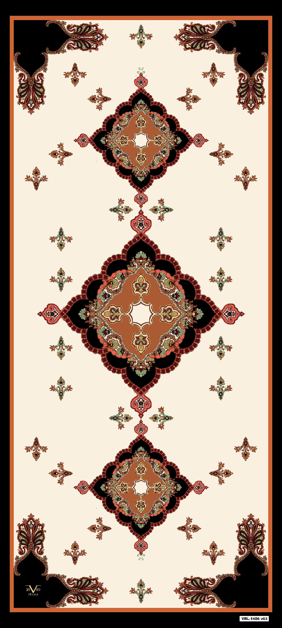 VENEZİA ŞALEtnik Desen Pavia Seri Şal Askısı ile Birlikte 90X200 cm