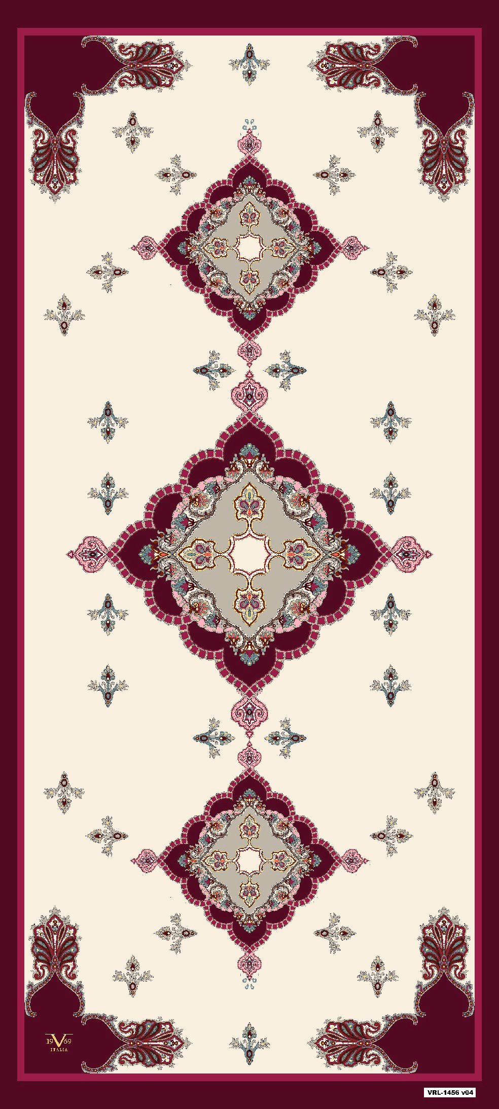 VENEZİA ŞALEtnik Desen Pavia Seri Şal Askısı ile Birlikte 90X200 cm