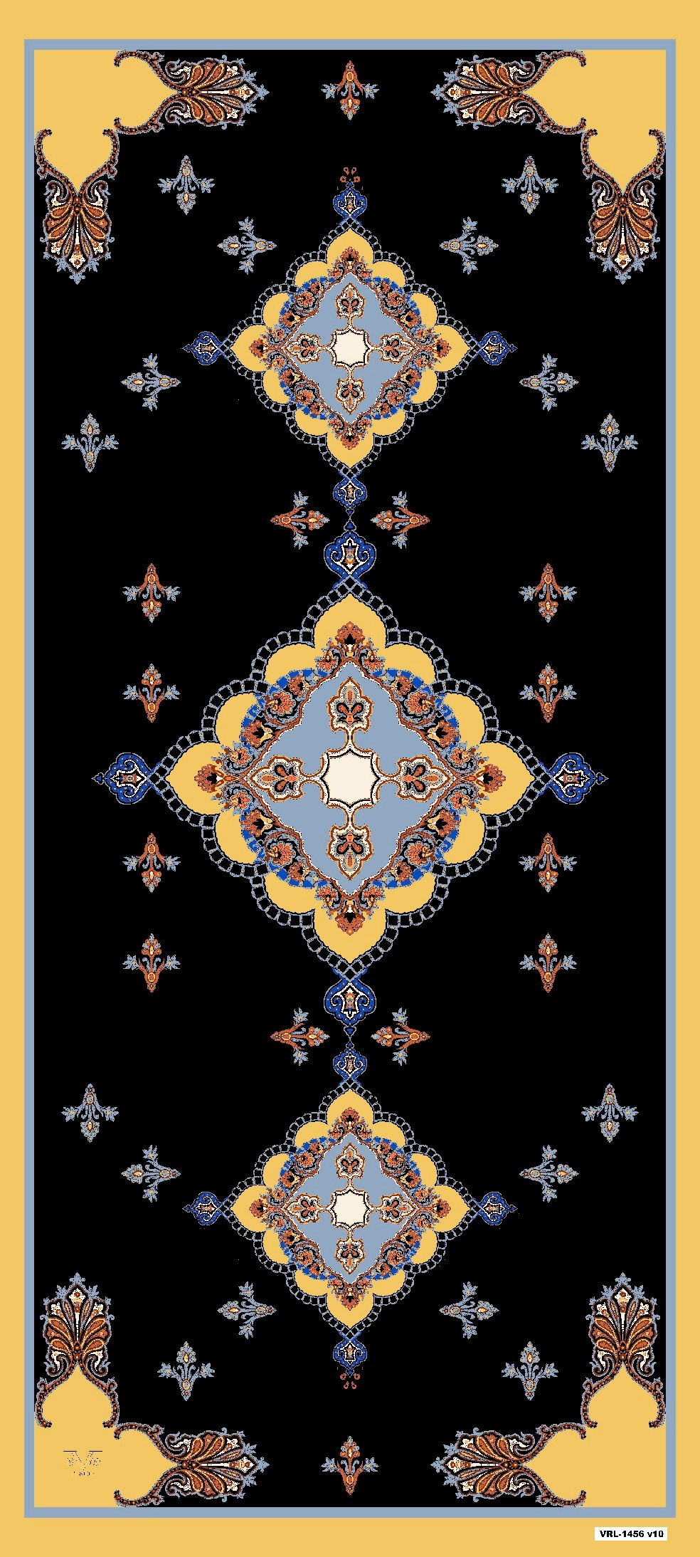 VENEZİA ŞALEtnik Desen Pavia Seri Şal Askısı ile Birlikte 90X200 cm