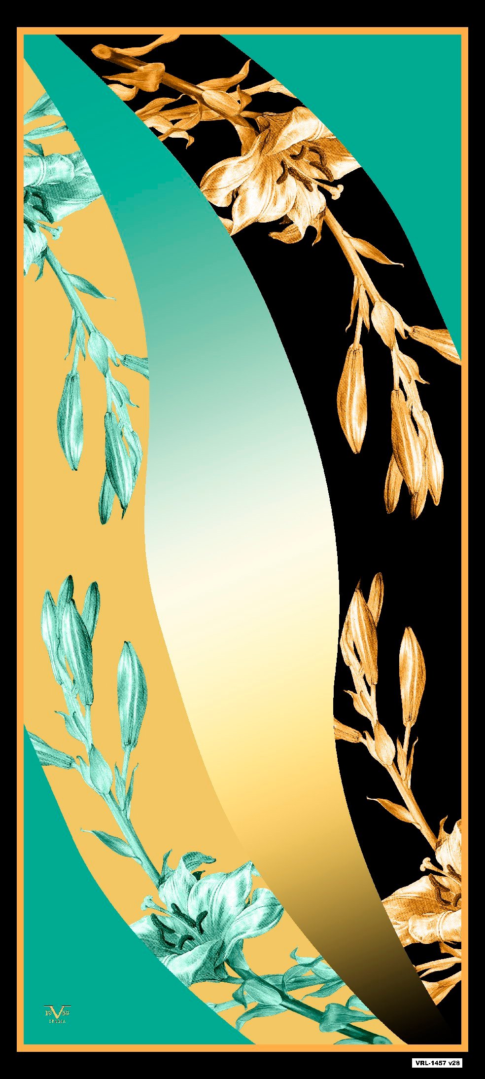 PAVIA ŞALÇiçekli Desen Pavia Seri Şal Askısı ile Birlikte 90X200 cm