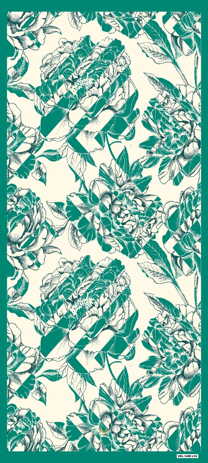 ŞALÇiçekli Desen Pavia Seri Şal Askısı ile Birlikte 90X200 cm