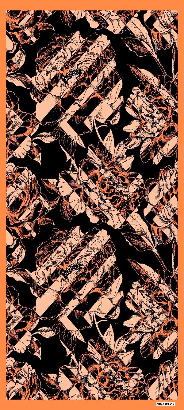 ŞALÇiçekli Desen Pavia Seri Şal Askısı ile Birlikte 90X200 cm