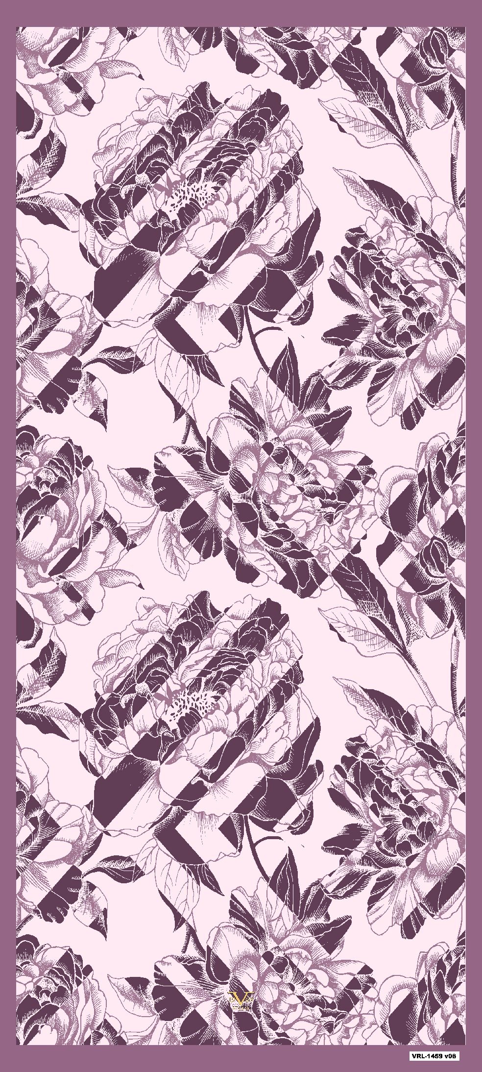 ŞALÇiçekli Desen Pavia Seri Şal Askısı ile Birlikte 90X200 cm