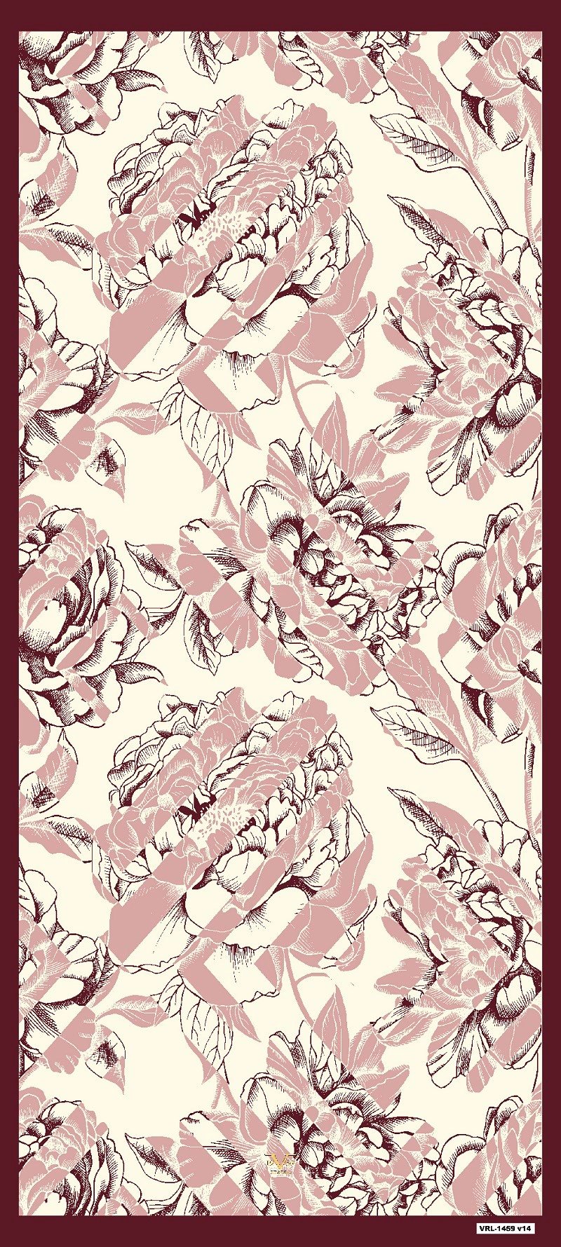 ŞALÇiçekli Desen Pavia Seri Şal Askısı ile Birlikte 90X200 cm