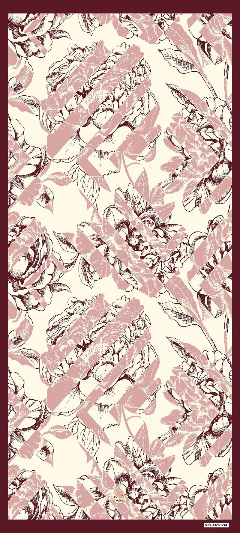 ŞALÇiçekli Desen Pavia Seri Şal Askısı ile Birlikte 90X200 cm