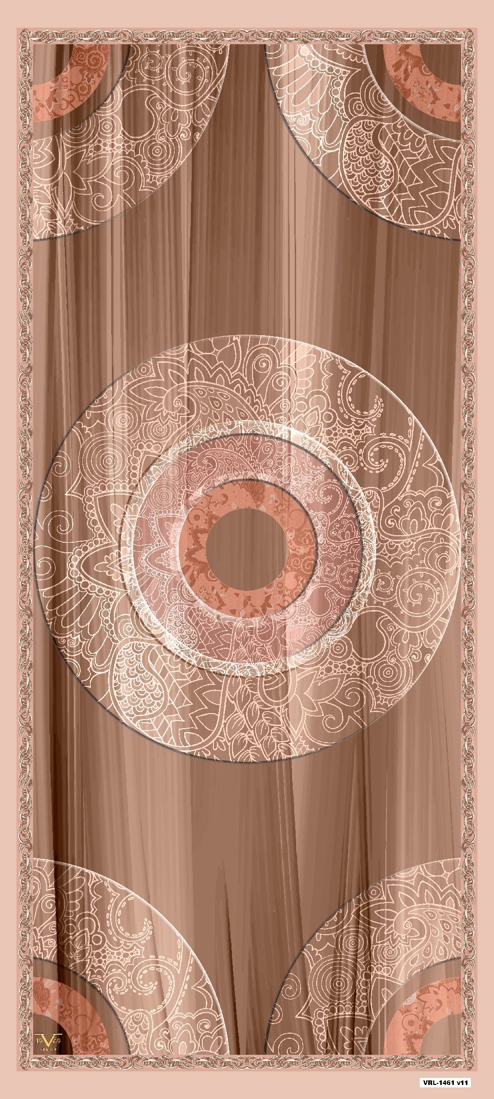 ŞALMandala Desen Pavia Seri Şal Askısı ile Birlikte 90X200 cm
