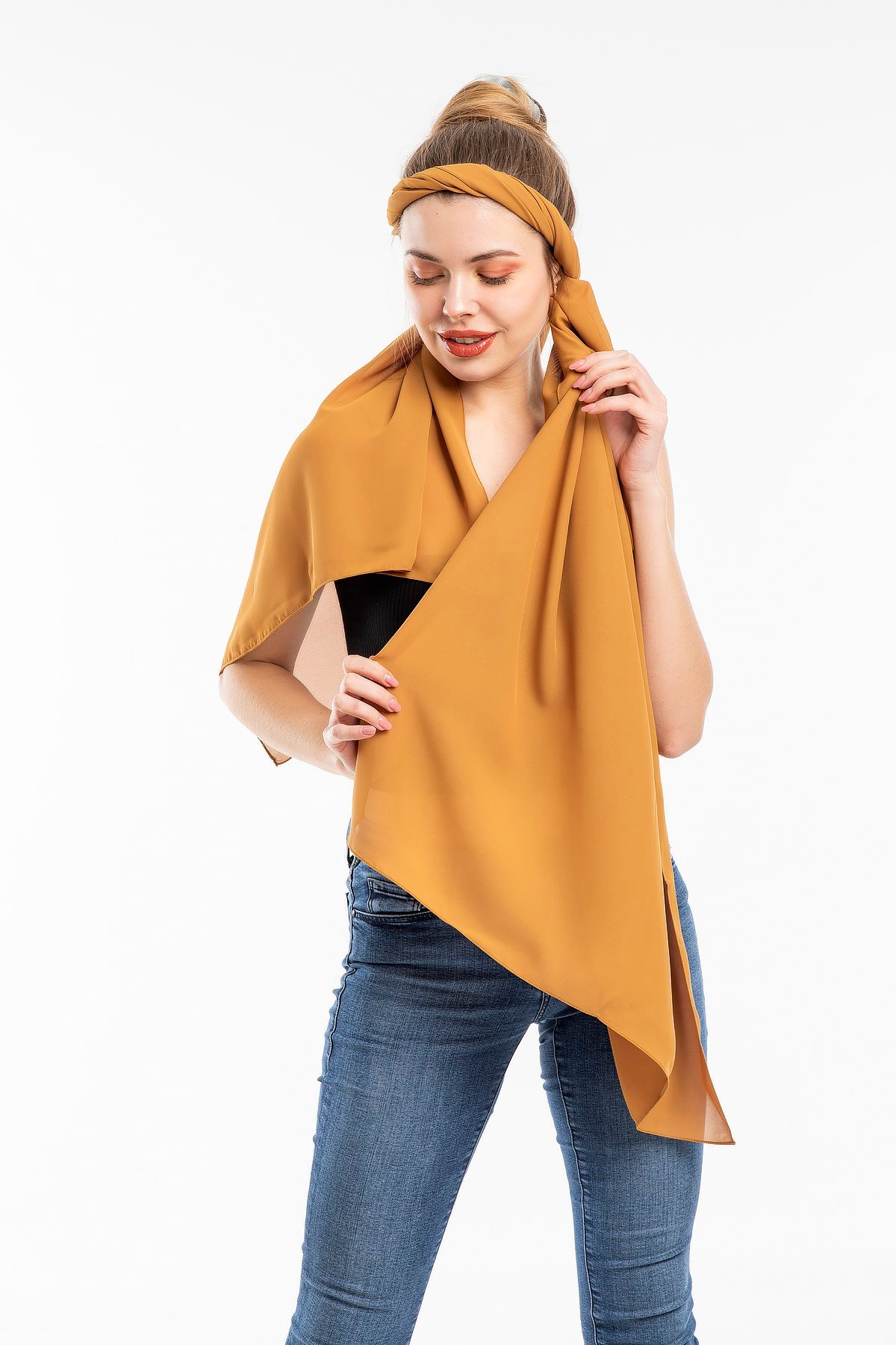 ŞALDüz Desen Togo Seri Şal Askısı ile Birlikte 75x200 cm