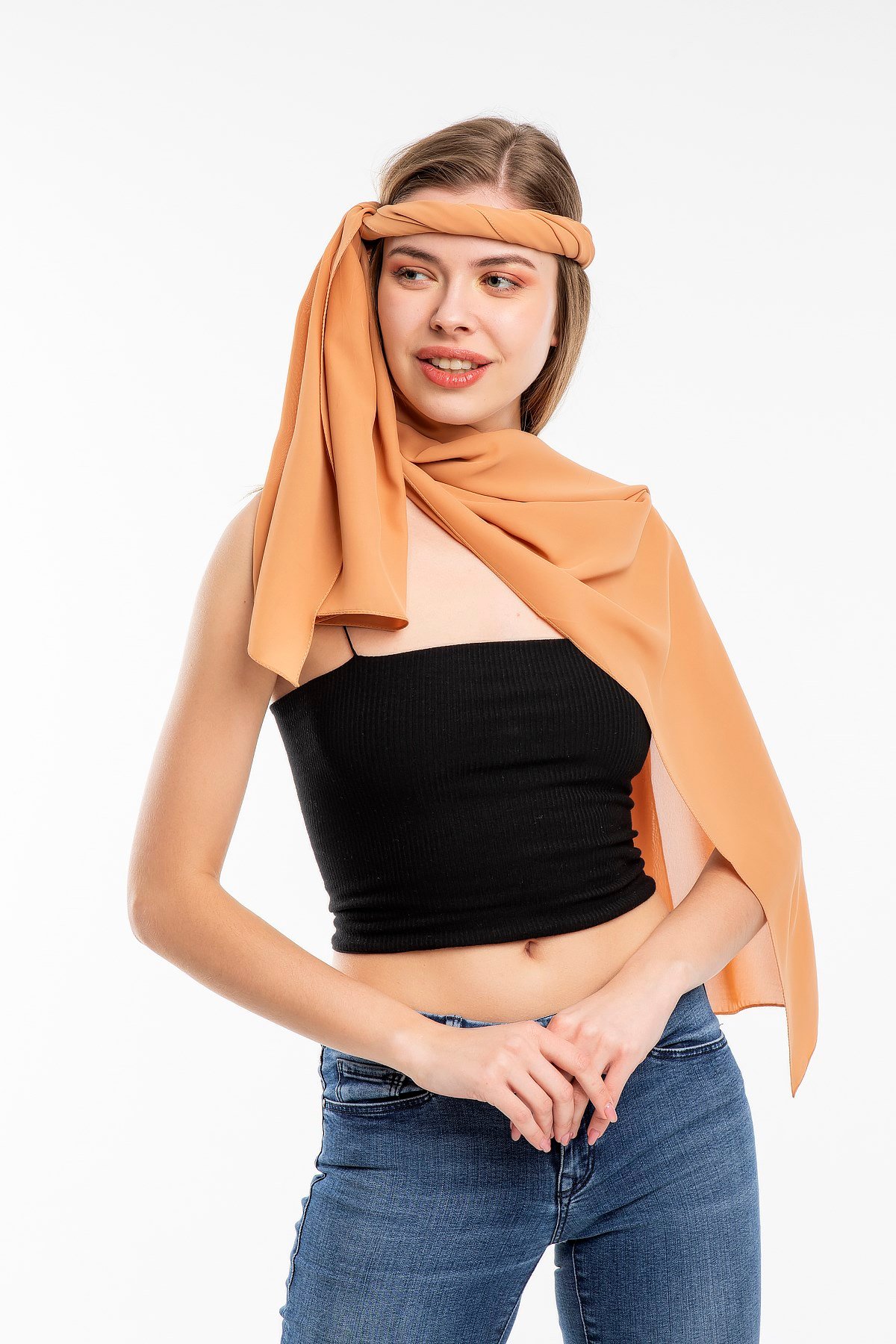 ŞALDüz Desen Togo Seri Şal Askısı ile Birlikte 75x200 cm