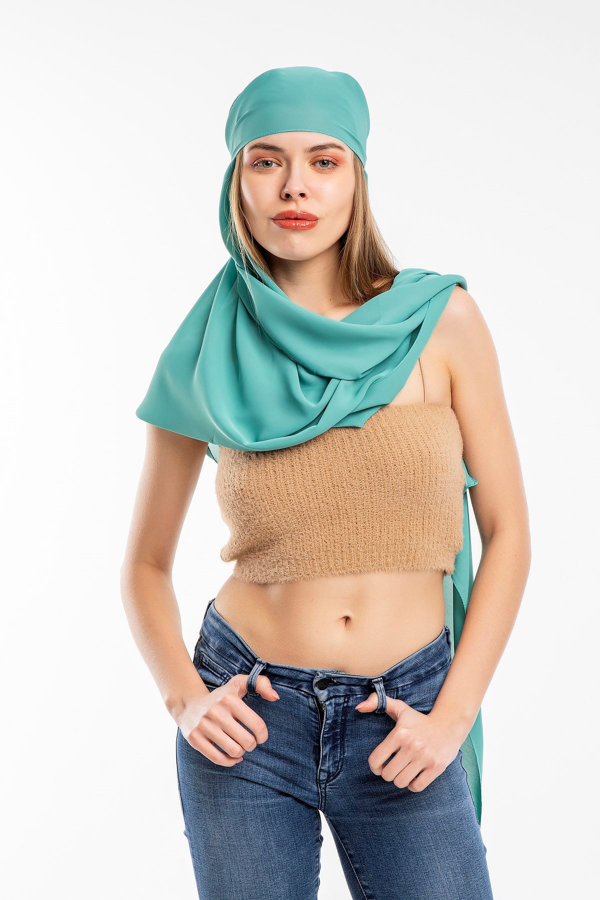 ŞALDüz Desen Togo Seri Şal Askısı ile Birlikte 75x200 cm